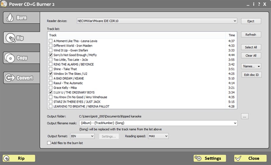 Main Window | PowerKaraoke software documentation