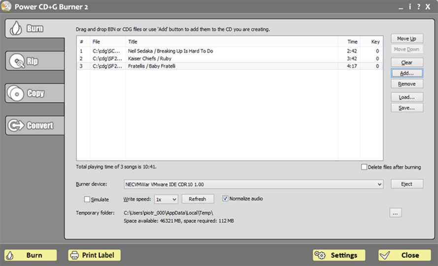 Main Window | PowerKaraoke software documentation